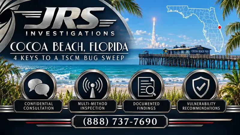 JRS Investigations four keys to a TSCM bug sweep in Cocoa Beach Florida