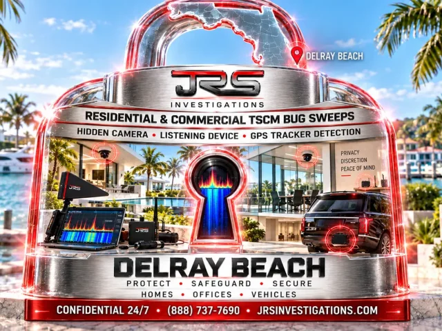 Delray Beach TSCM Bug Sweeps: Protecting Homes, Offices and Vehicles