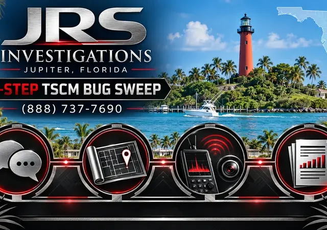 Jupiter FL TSCM Bug Sweep: Our 4-Step Process