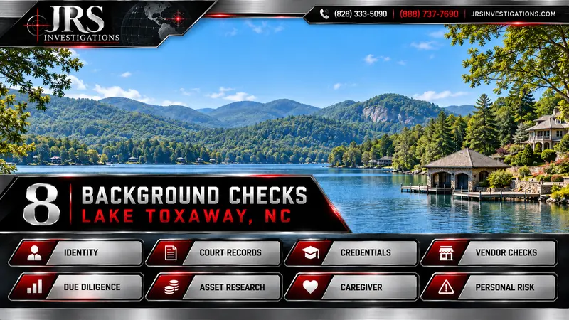 JRS Investigations featured image for eight background checks in Lake Toxaway, North Carolina