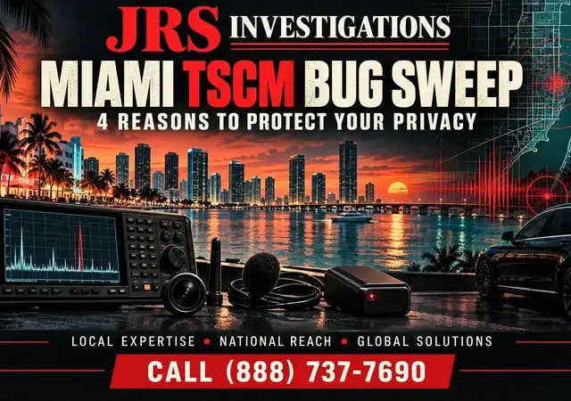 4 Reasons to Hire JRS for a TSCM Bug Sweep in Miami, FL