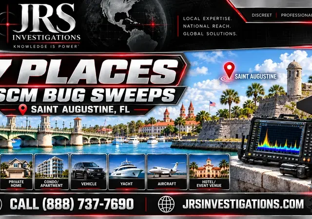 7 Places That May Need a TSCM Bug Sweep in Saint Augustine