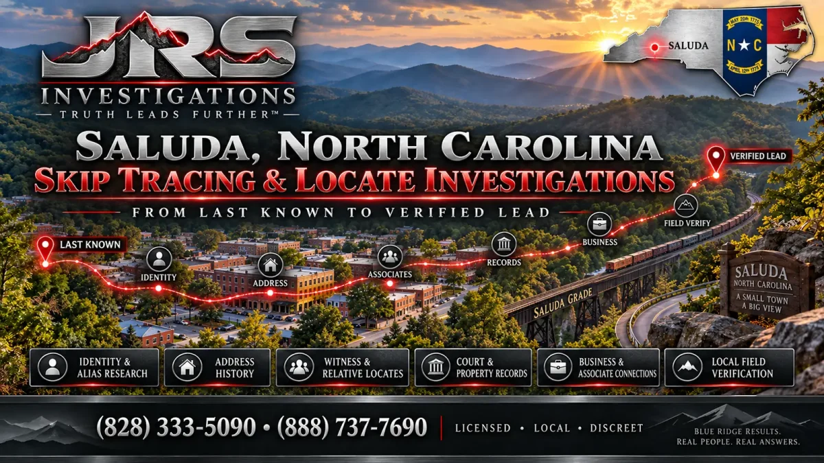 JRS Investigations Saluda North Carolina skip tracing and locate investigation services