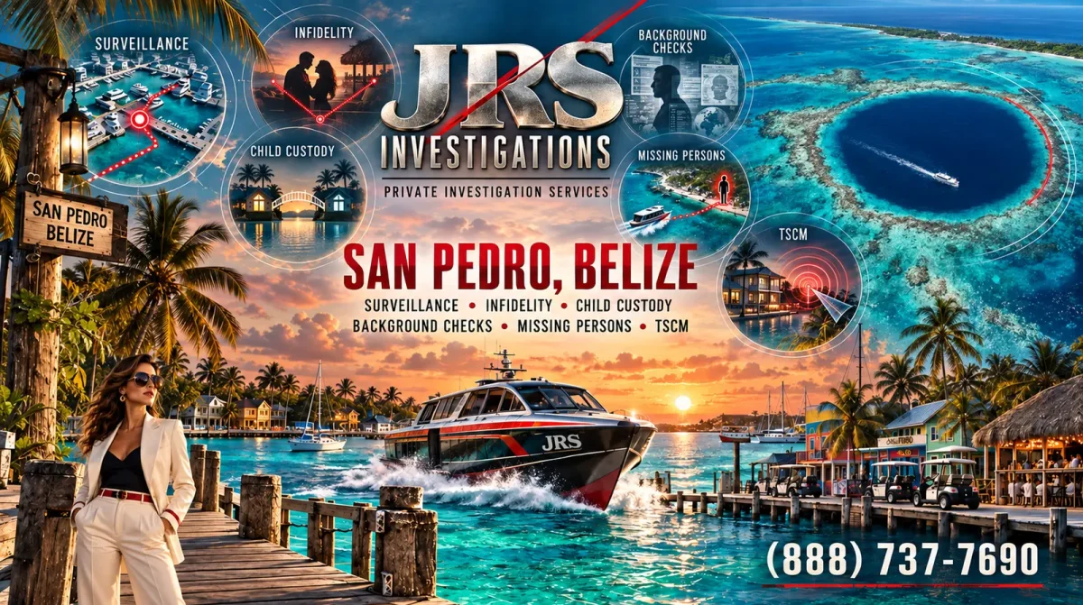 JRS Investigations services in San Pedro Belize featuring the Great Blue Hole