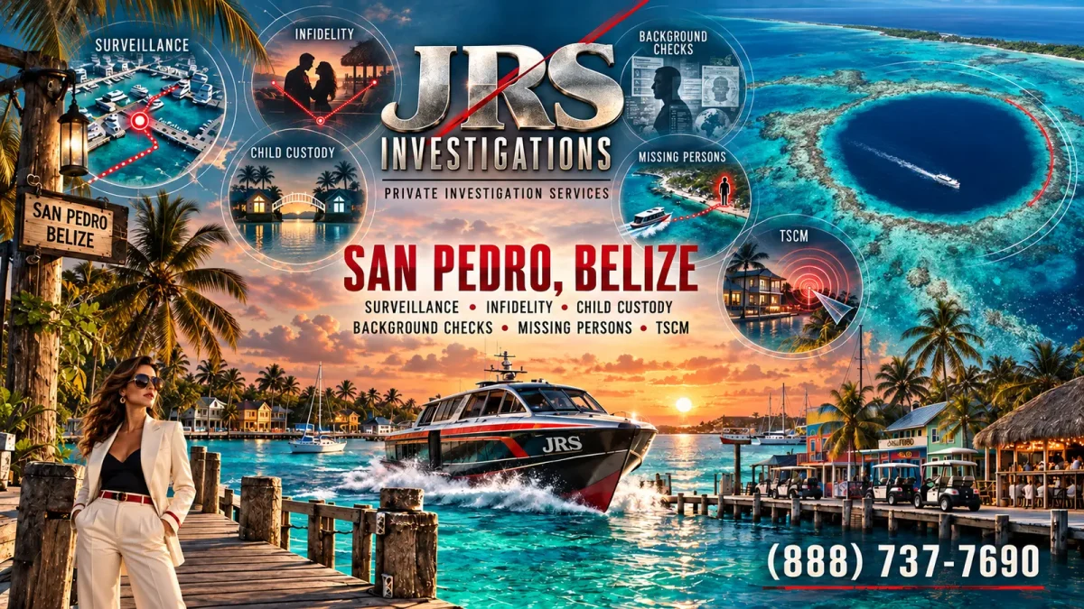JRS Investigations services in San Pedro Belize featuring the Great Blue Hole
