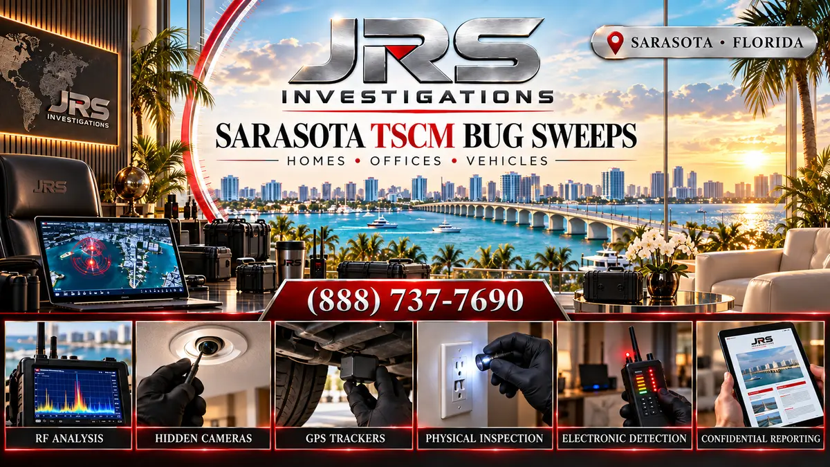 JRS Investigations Sarasota TSCM bug sweeps for homes, offices and vehicles