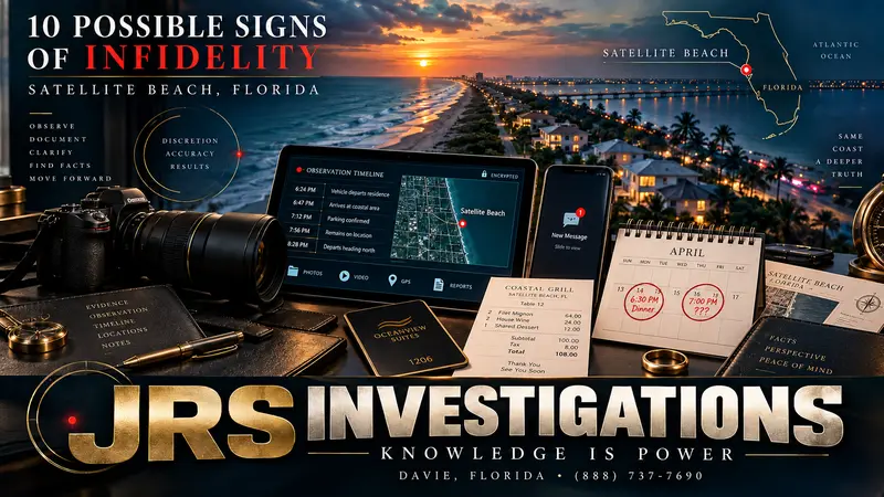 Satellite Beach infidelity investigation with coastal surveillance equipment and evidence clues