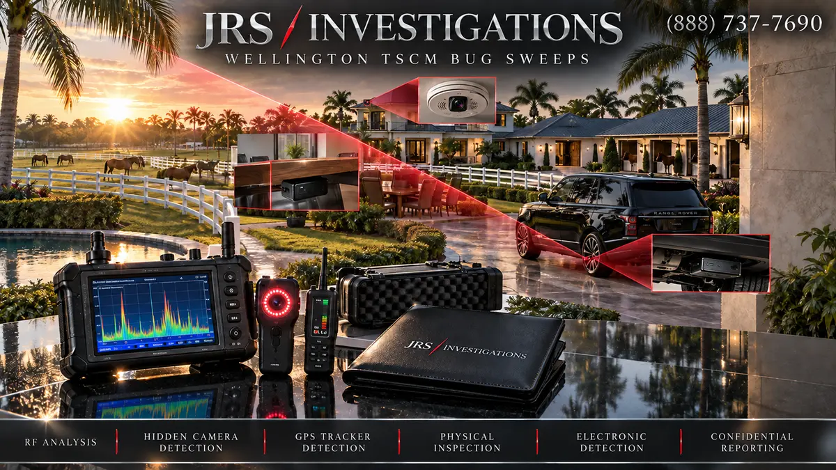 JRS Investigations Wellington TSCM bug sweeps for homes, offices, equestrian properties and vehicles