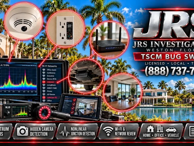 Weston TSCM Bug Sweeps: 5 Reasons to Hire JRS