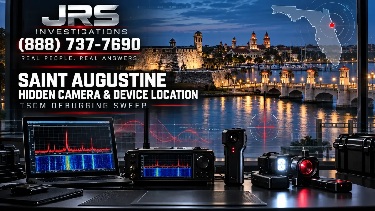 High-tech JRS Investigations TSCM bug sweep in Saint Augustine, Florida