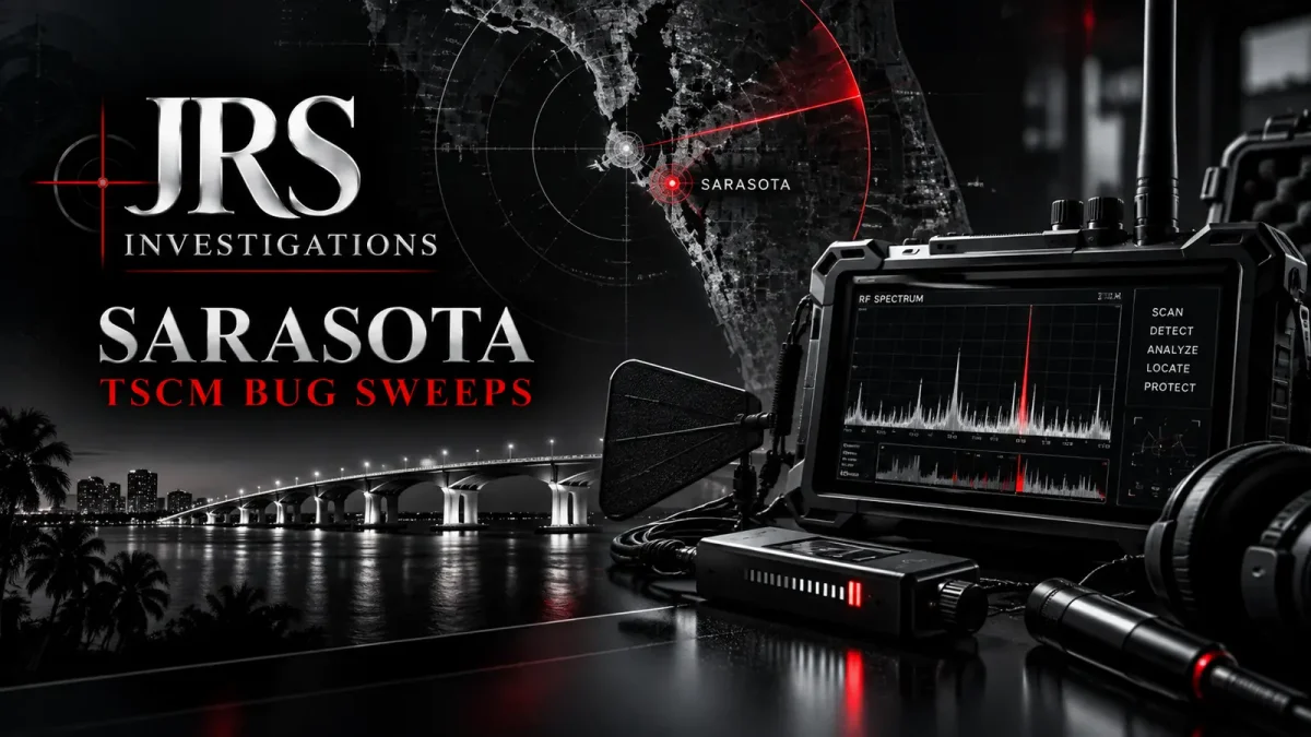 Modern JRS Investigations Sarasota TSCM bug-sweep technology and Ringling Bridge