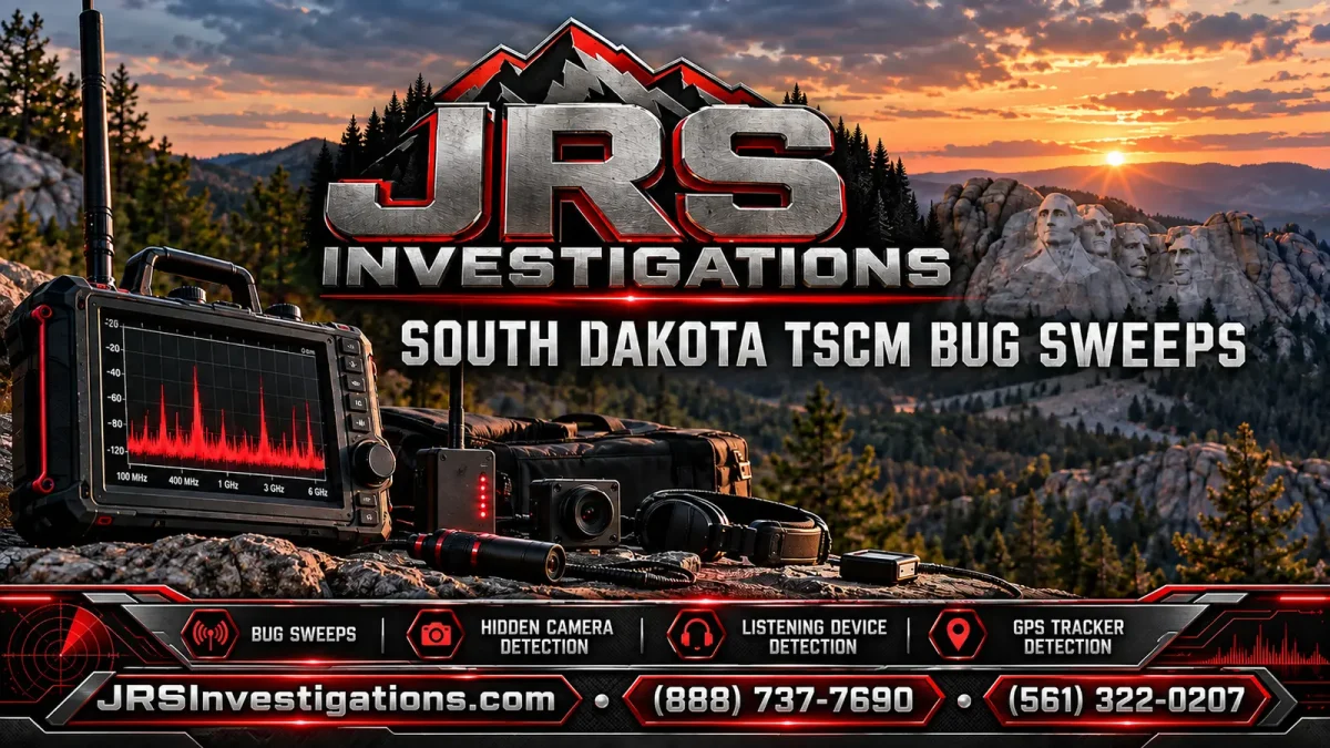 JRS Investigations South Dakota TSCM bug sweeps, hidden camera detection and GPS tracker detection