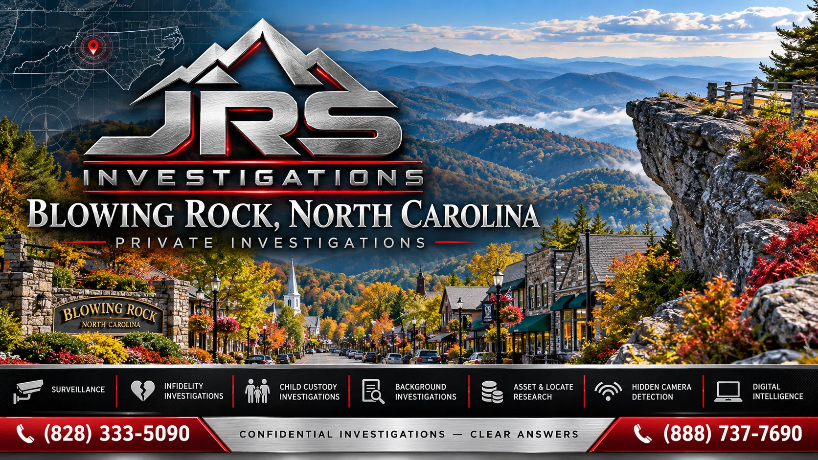 Blowing Rock North Carolina private investigator services by JRS Investigations