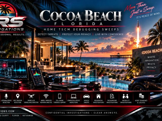 Home TSCM Bug Sweep Cocoa Beach Florida | JRS Investigations