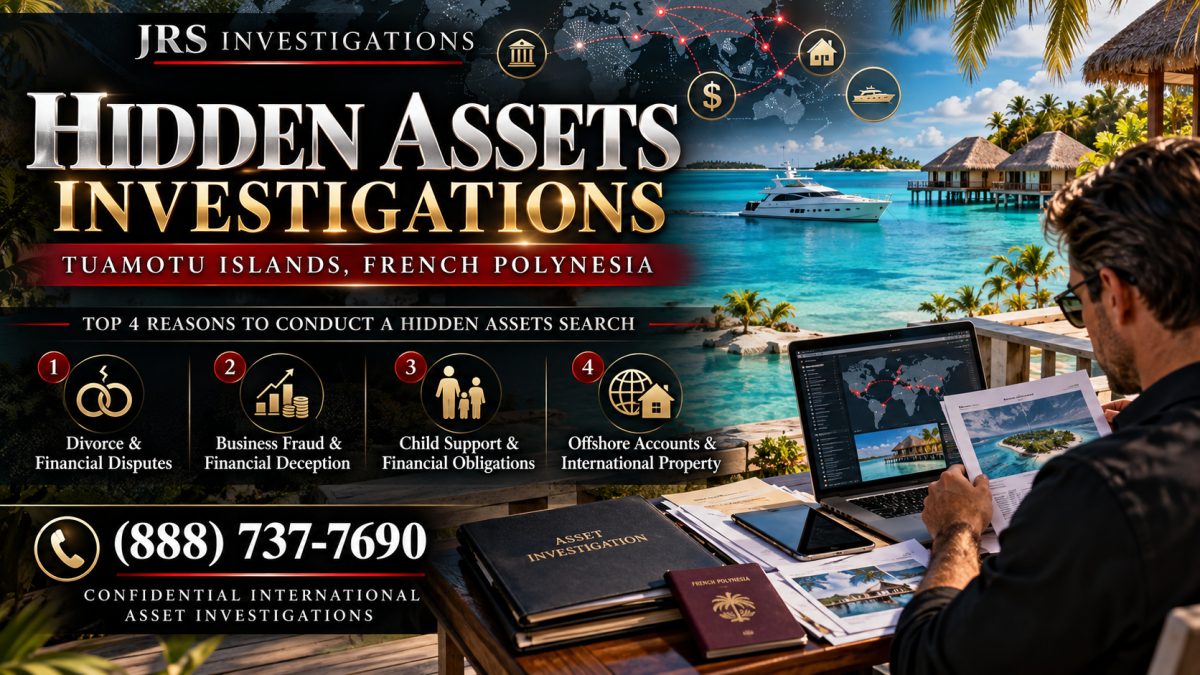 Tuamotu Islands hidden asset investigator conducting international asset research in French Polynesia