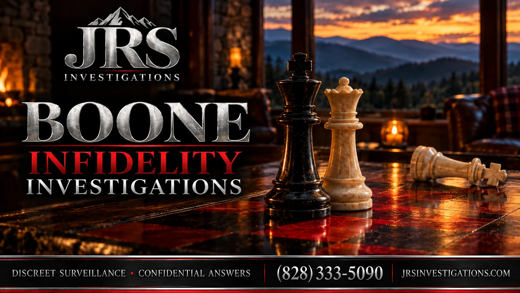 Chess pieces symbolizing relationship uncertainty, Boone infidelity investigations by JRS Investigations