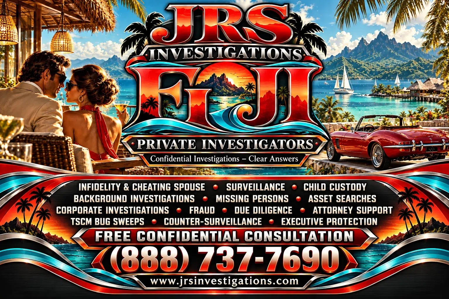 Fiji Islands Private Investigators — JRS regional investigation and TSCM service artwork