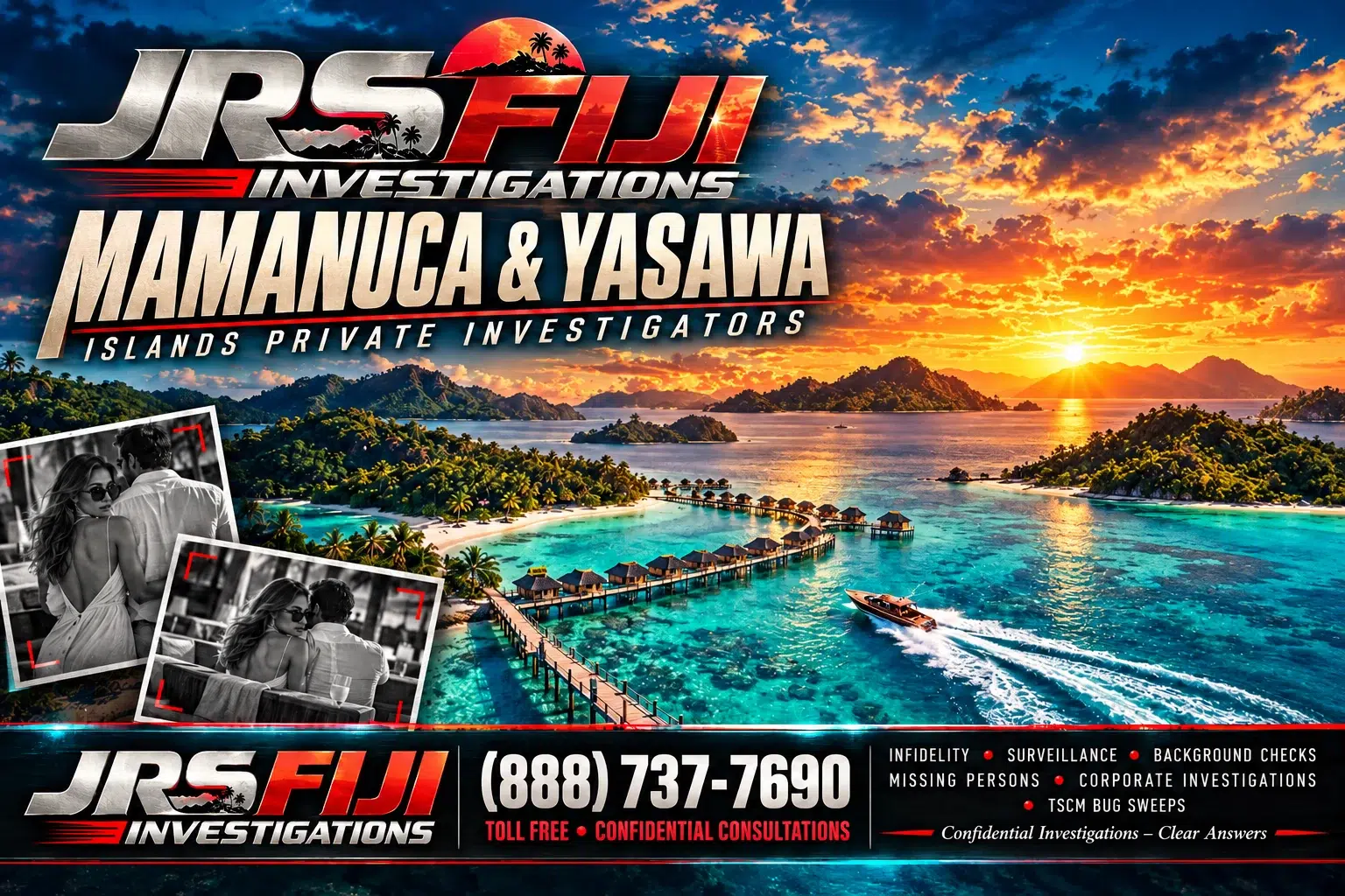 Mamanuca & Yasawa Islands Private Investigators — JRS regional investigation and TSCM service artwork