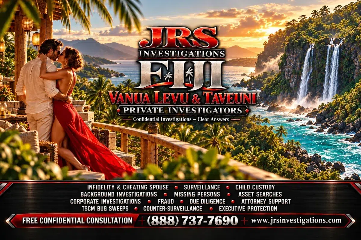 Vanua Levu & Taveuni Private Investigators — JRS regional investigation and TSCM service artwork